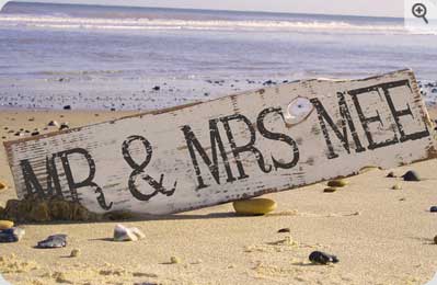 personalised Handmade Mr and Mrs Sign