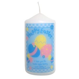 Happy Easter Eggs Candle