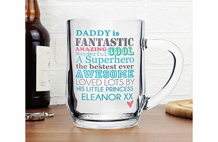Personalised He is... Glass Tankard