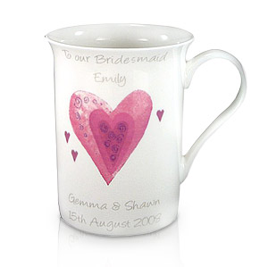 personalised Hearts Mug