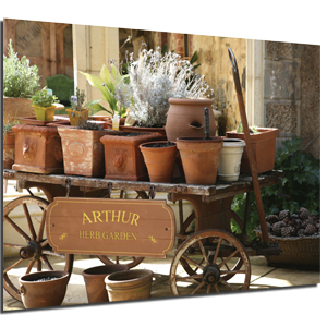 personalised Herb Garden Poster Silver Frame