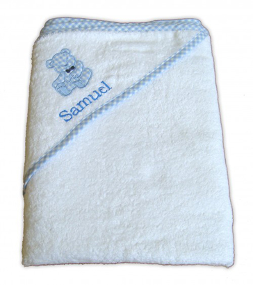 personalised Hooded Towel - Blue