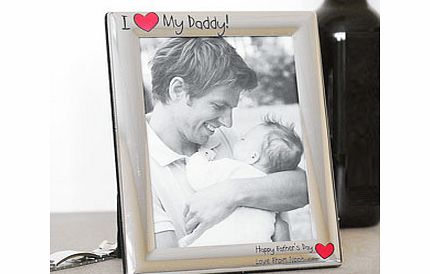 Personalised I Heart My Silver 5 x 7 Photo Frame