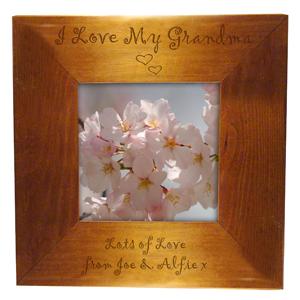 Personalised I Love My Wooden Photoframe