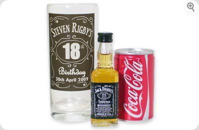 personalised Jack Daniels and Coke Birthday Set