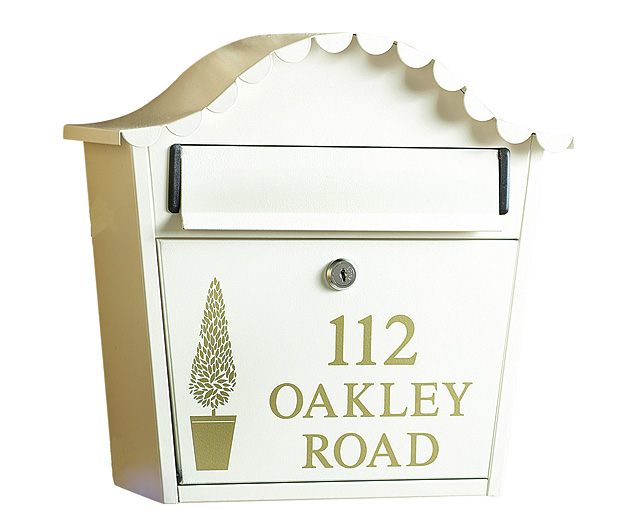 personalised Letter Box Buttermilk