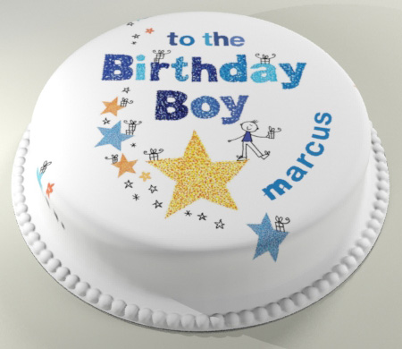 Personalised Letterbox Birthday Cake - For Him