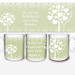 Personalised Love Grows Mug Green