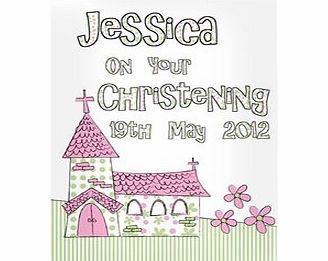 Personalised Memento Co Church Card (Pink)