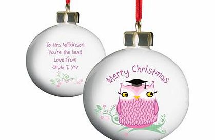 Miss Owl Bauble