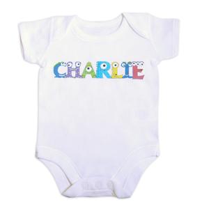 Personalised Monster Alphabet Baby Vest