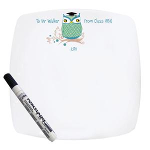 Mr Owl Message Plate