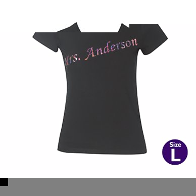 personalised Mrs t-shirt black (L)