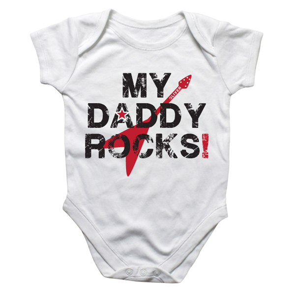 Personalised My Daddy Rocks Baby Grow