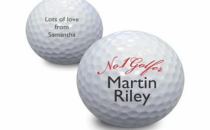 Personalised No1 Golfer Golf Ball