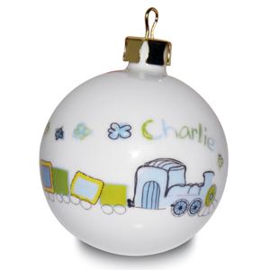 Patchwork Train Bauble