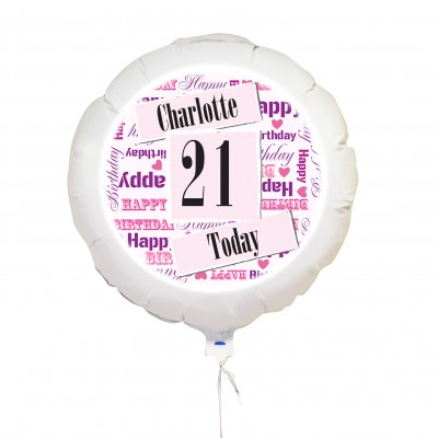Personalised Pink Birthday Balloon