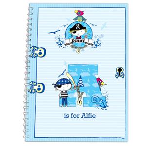 Personalised Pirate A5 Diary