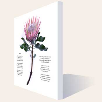 Personalised Poem Flower Canvas