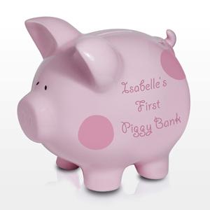 Polka Dot Pink Piggy Moneybank