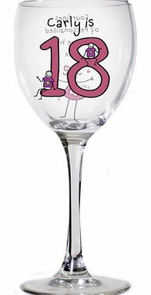 Purple Ronnie Age Wine Glass For Her