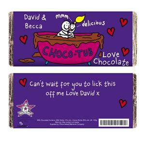 Personalised Purple Ronnie Choco-Tub Chocolate Bar
