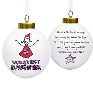 Purple Ronnie Daughter Bauble