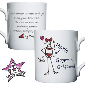 Personalised Purple Ronnie Gorgeous Girlfriend Mug