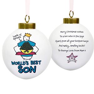 Purple Ronnie Son Bauble