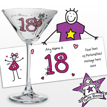 Personalised Purple Ronnie Young Female Cocktail