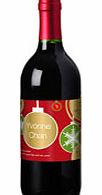 Personalised Red Wine with Festive Christmas Label