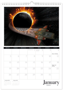 Personalised Sci Fi Desk Calendar