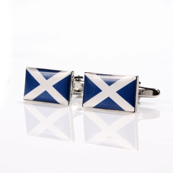 Personalised Scottish Flag Cufflinks