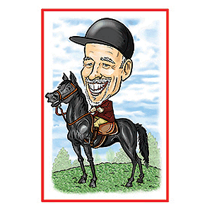 personalised Sports Caricature - Horse Rider