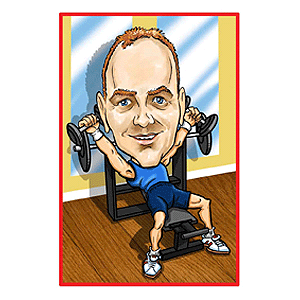 personalised Sports Caricature - Weight Lifter