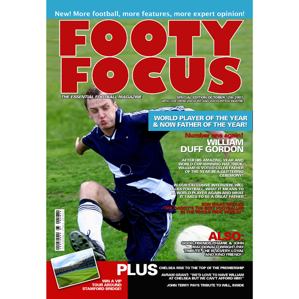 personalised Sports Magazine Cover Football