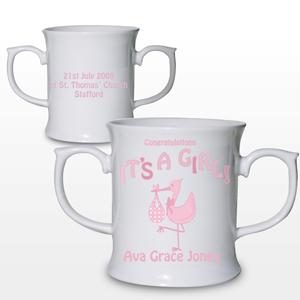 Stork Its a Girl Loving Mug