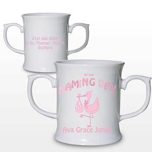 Stork Pink Naming Day Loving Mug