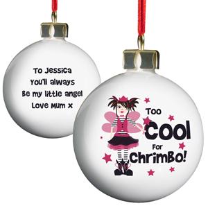 Personalised Too Cool Girl Bauble