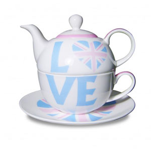 Personalised Union Jack Tea For One