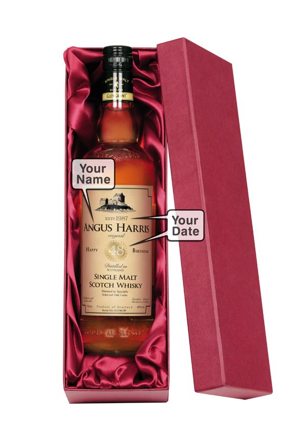 Personalised Usher Malt Whisky Boxed