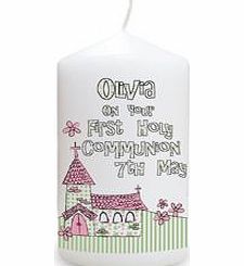 Personalised Whimsical Church Pink 1st Holy
