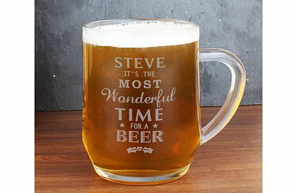 Wonderful Time For Beer Glass Tankard