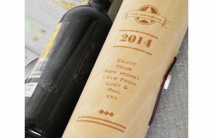 Personalised Wooden Wine Cylinder Gift Box