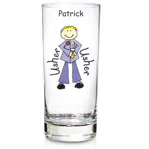 Personalised Young Usher Hi Ball Glass