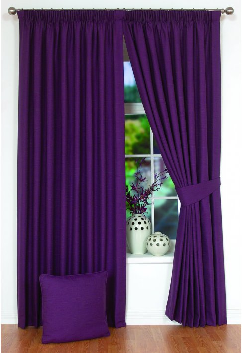 Plum Lined Curtains