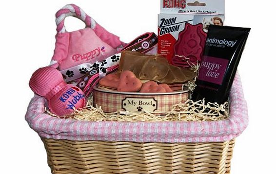 Pet Gift Hampers Deluxe Puppy Gift Basket (Pink theme)