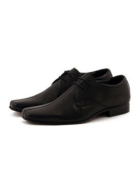 Peter Werth Black Leather Lace-Up Shoes