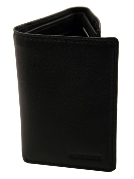 Black Tri Fold Leather Wallet