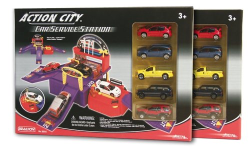 Peterkin Action City Playset with 5 Cars